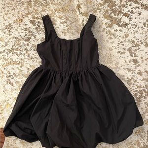 Black Bubble Sleeveless Corset Dress